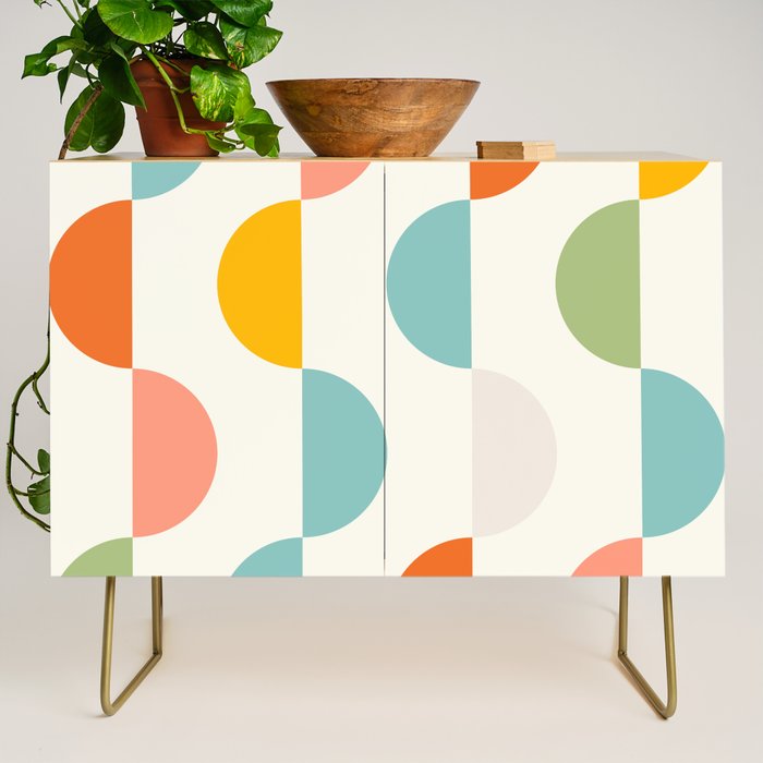 Mid Century Modern Geometry 3 Credenza Gallery Image 1