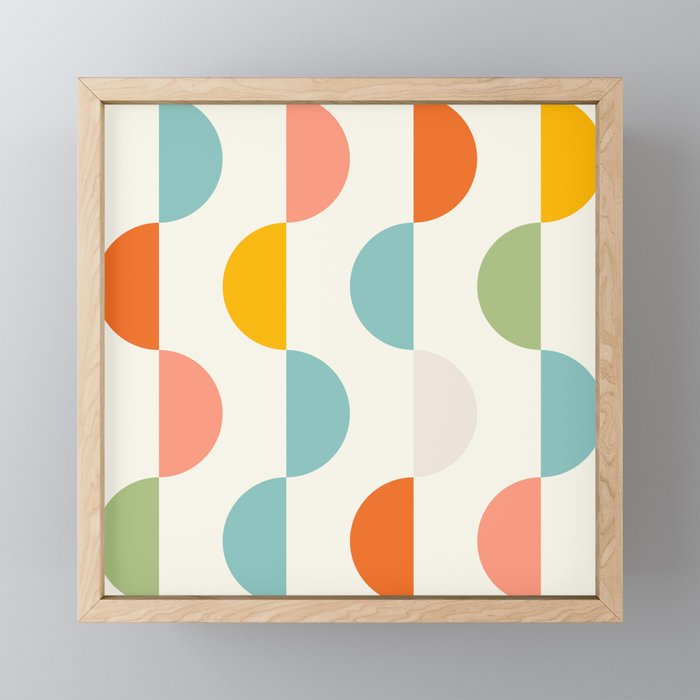 Mid Century Modern Geometry 3 Mini Art Print Gallery Image 1