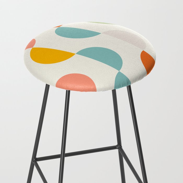 Mid Century Modern Geometry 3 Stool Gallery Image 2
