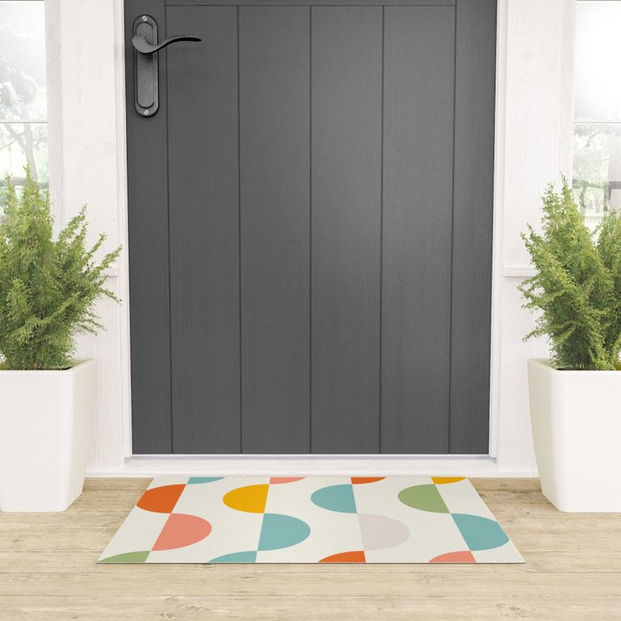 Mid Century Modern Geometry 3 Welcome Mat Gallery Image 3
