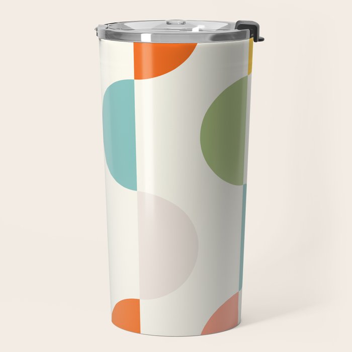 Mid Century Modern Geometry 3 Travel Mug Gallery Image 2