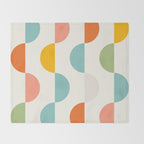 Mid Century Modern Geometry 3 Throw Blanket Gallery Image 2