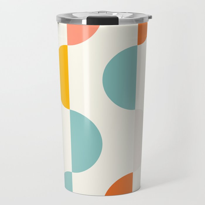 Mid Century Modern Geometry 3 Travel Mug Gallery Image 1