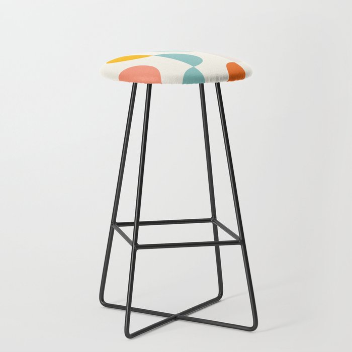 Mid Century Modern Geometry 3 Stool Gallery Image 1