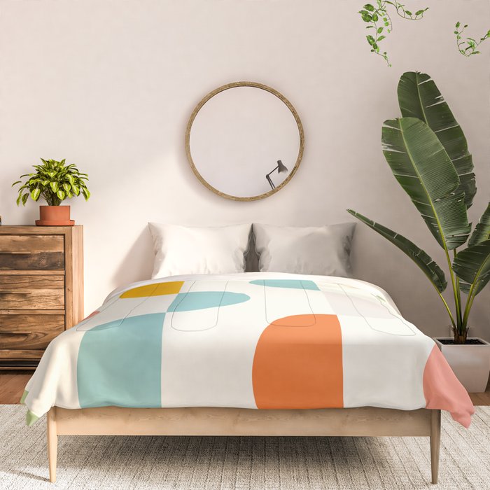 Mid Century Modern Geometry 3 Comforter Gallery Image 3