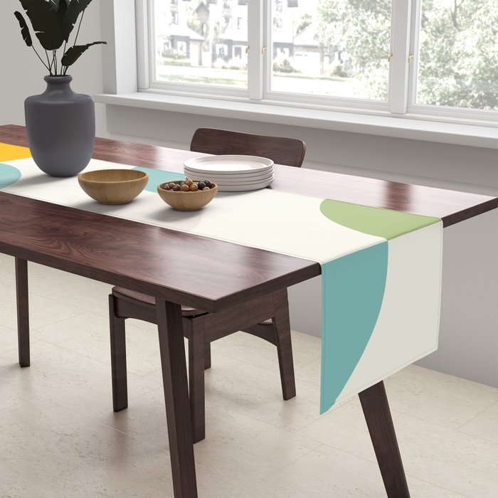 Mid Century Modern Geometry 3 Table Runner Gallery Image 2