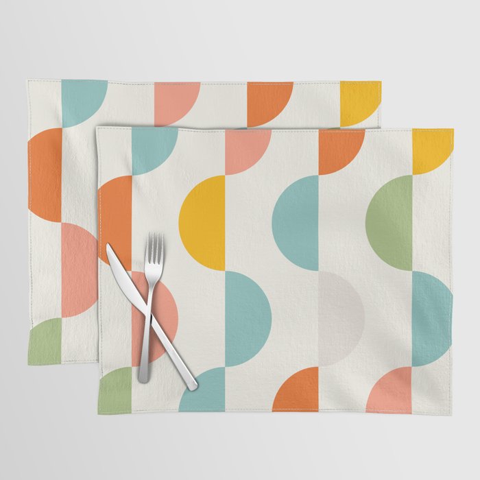 Mid Century Modern Geometry 3 Placemat Gallery Image 1