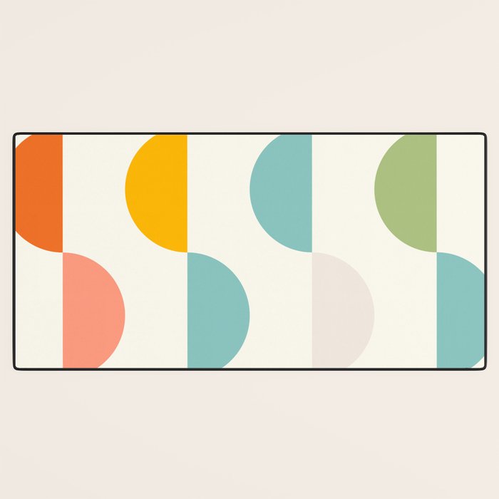 Mid Century Modern Geometry 3 Desk Mat Gallery Image 3