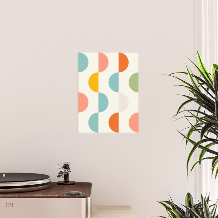Mid Century Modern Geometry 3 Poster Gallery Image 2