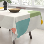 Mid Century Modern Geometry 3 Tablecloth Gallery Image 3