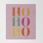 HO HO HO Festive Letters Throw Blanket Gallery Image 2