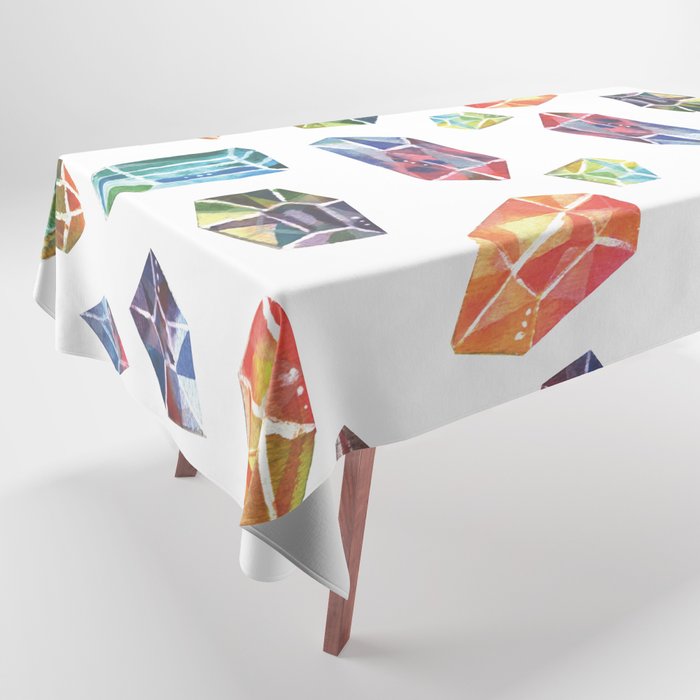 Pattern - watercolor gems Tablecloth Gallery Image 1