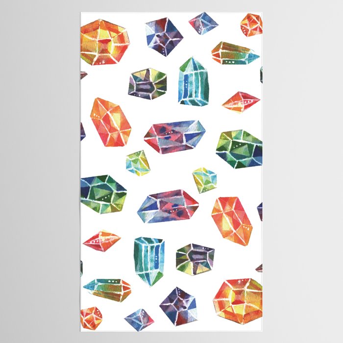 Pattern - watercolor gems Tablecloth Gallery Image 2