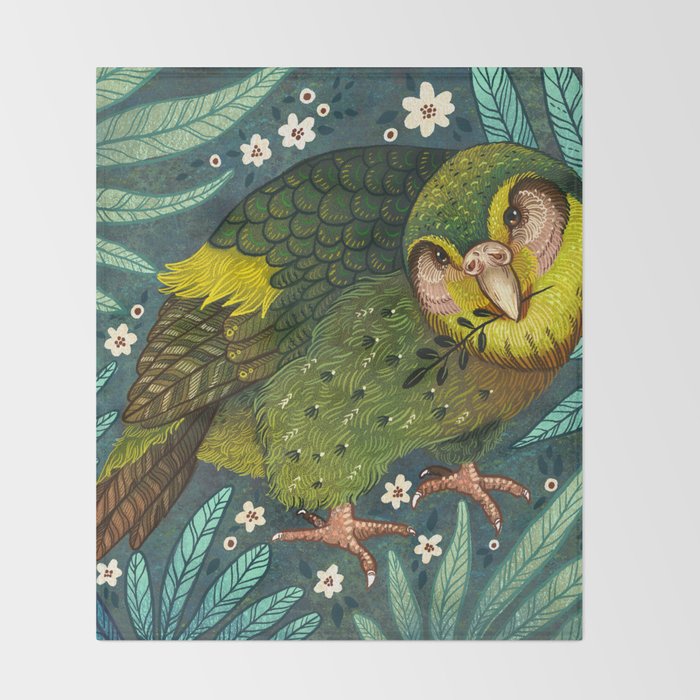 Kakapo Throw Blanket Gallery Image 2