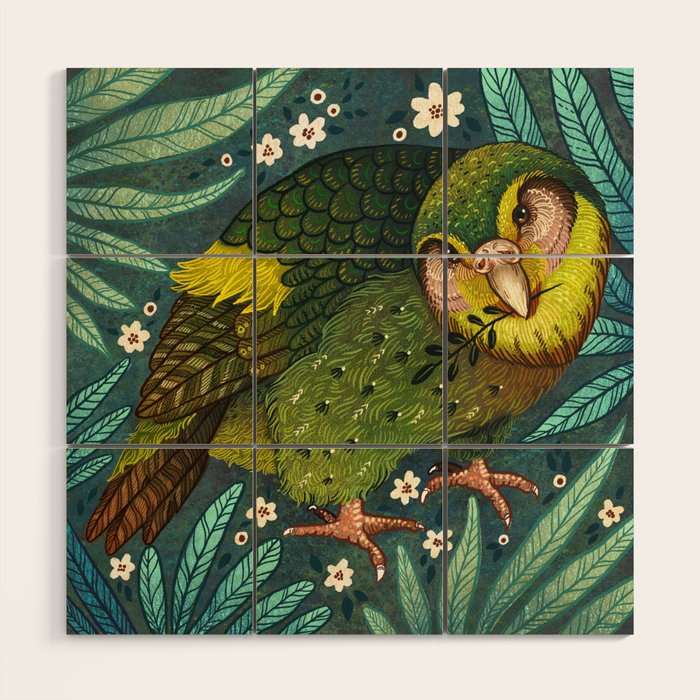 Kakapo Wood Wall Art Gallery Image 1