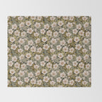 Floral Meadow In Spring Green Throw Blanket Gallery Image 2