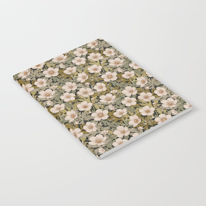 Floral Meadow In Spring Green Notebook Gallery Image 1