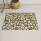 Floral Meadow In Spring Green Rug Gallery Image 1