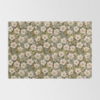 Floral Meadow In Spring Green Rug Gallery Image 2