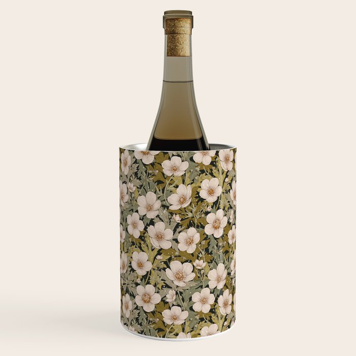 Floral Meadow In Spring Green Wine Chiller Gallery Image 3