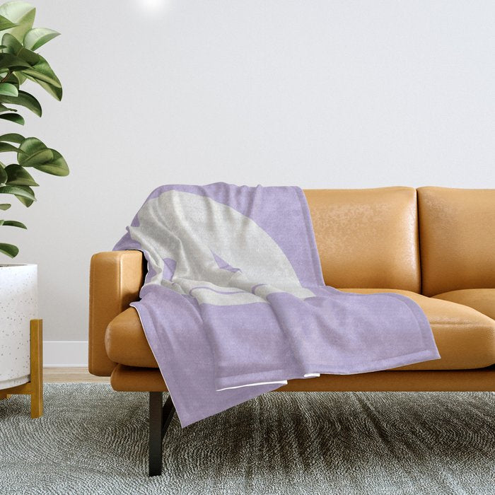 Happy Thoughts Lavender Throw Blanket Gallery Image 1