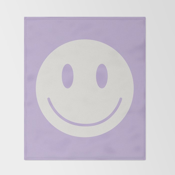 Happy Thoughts Lavender Throw Blanket Gallery Image 2