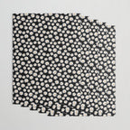 Daisies - daisy floral repeat, daisy flowers, 70s, retro, black, daisy floral Wrapping Paper Gallery Image 3