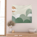 Mountains and Clouds - Landscape Wall Tapestry Gallery Image 2