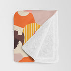 Female diverse faces pink Throw Blanket Gallery Image 3