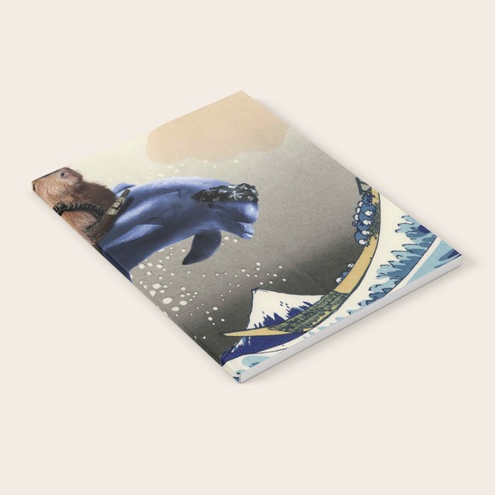 Cowboy Capybara Riding Dolphin Great Wave Notebook Gallery Image 2