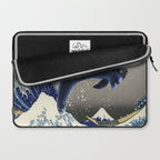 Cowboy Capybara Riding Dolphin Great Wave Laptop Sleeve Gallery Image 2