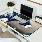 Cowboy Capybara Riding Dolphin Great Wave Desk Mat Gallery Image 2