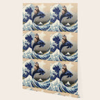Cowboy Capybara Riding Dolphin Great Wave Wallpaper Gallery Image 2