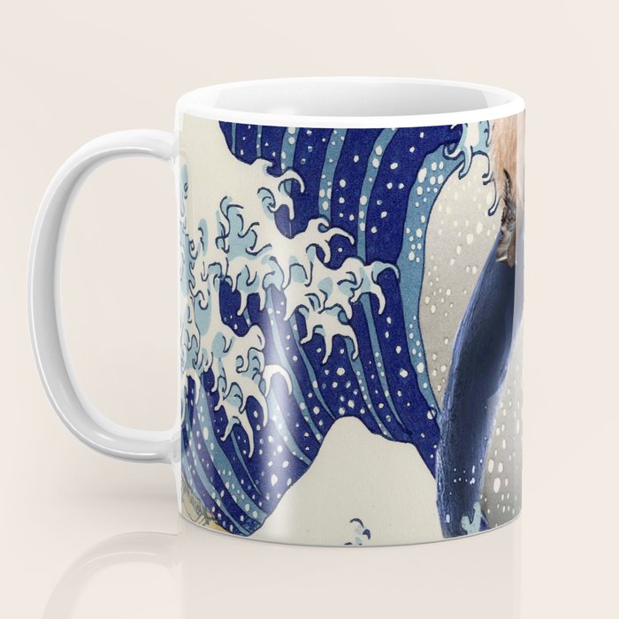 Cowboy Capybara Riding Dolphin Great Wave Coffee Mug Gallery Image 3