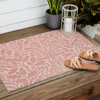 William Morris Acorn Pastel Rose Pink Outdoor Rug Gallery Image 2
