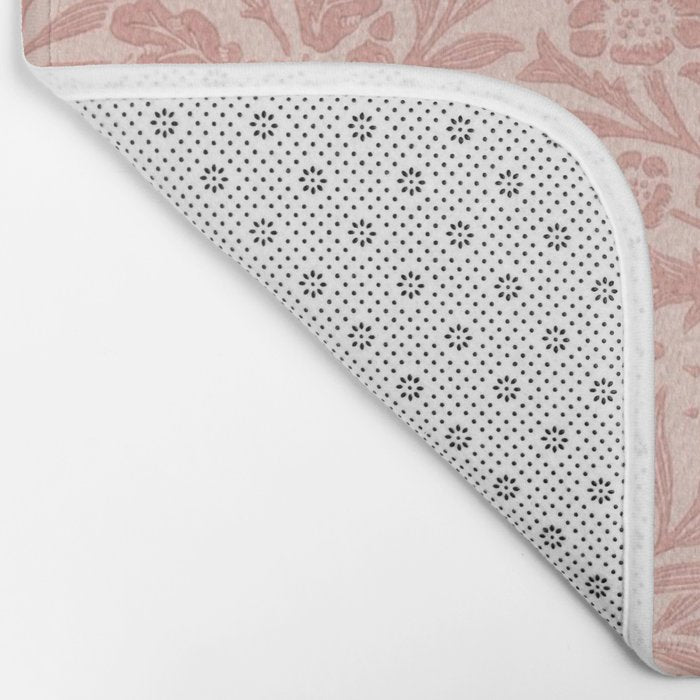 William Morris Acorn Pastel Rose Pink Bath Mat Gallery Image 2