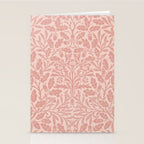 William Morris Acorn Pastel Rose Pink Stationery Card Gallery Image 2