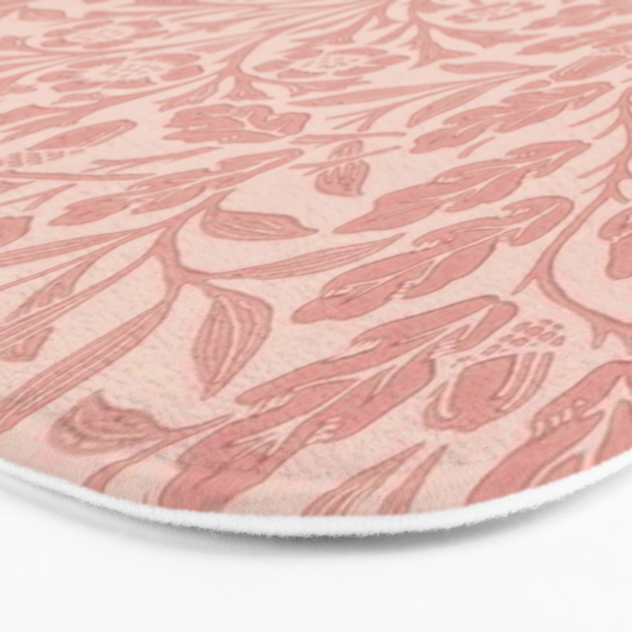 William Morris Acorn Pastel Rose Pink Bath Mat Gallery Image 3