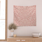 William Morris Acorn Pastel Rose Pink Wall Tapestry Gallery Image 2