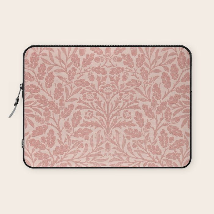 William Morris Acorn Pastel Rose Pink Laptop Sleeve Gallery Image 1