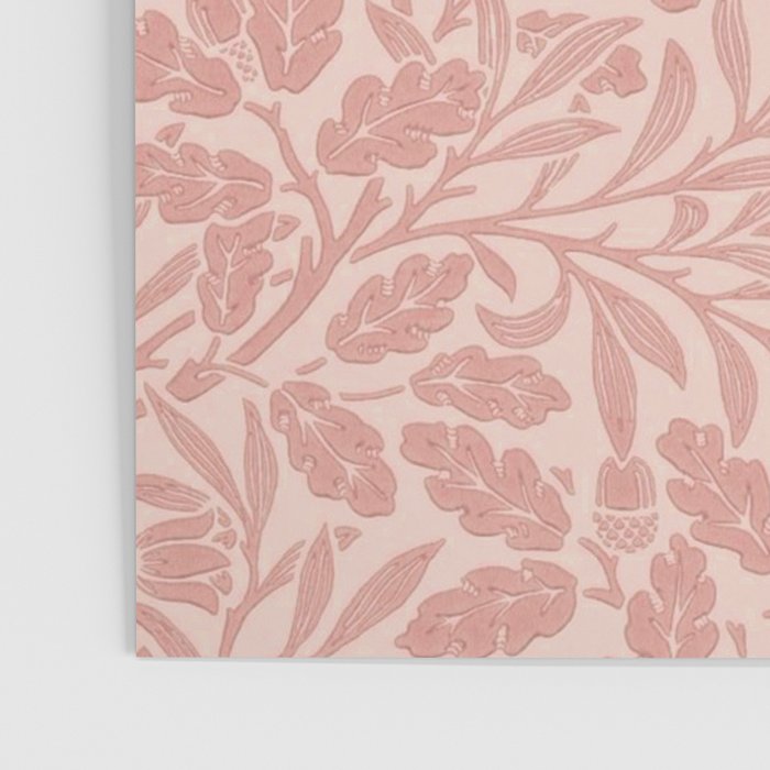 William Morris Acorn Pastel Rose Pink Poster Gallery Image 3