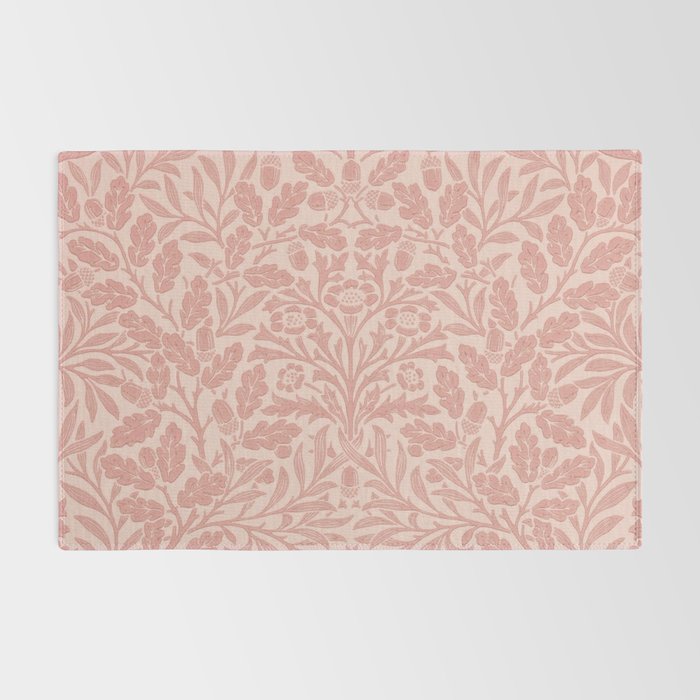 William Morris Acorn Pastel Rose Pink Rug Gallery Image 2