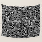 Circuit Board on Black Wall Tapestry Gallery Image 4