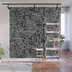 Circuit Board on Black Wall Mural Gallery Image 1