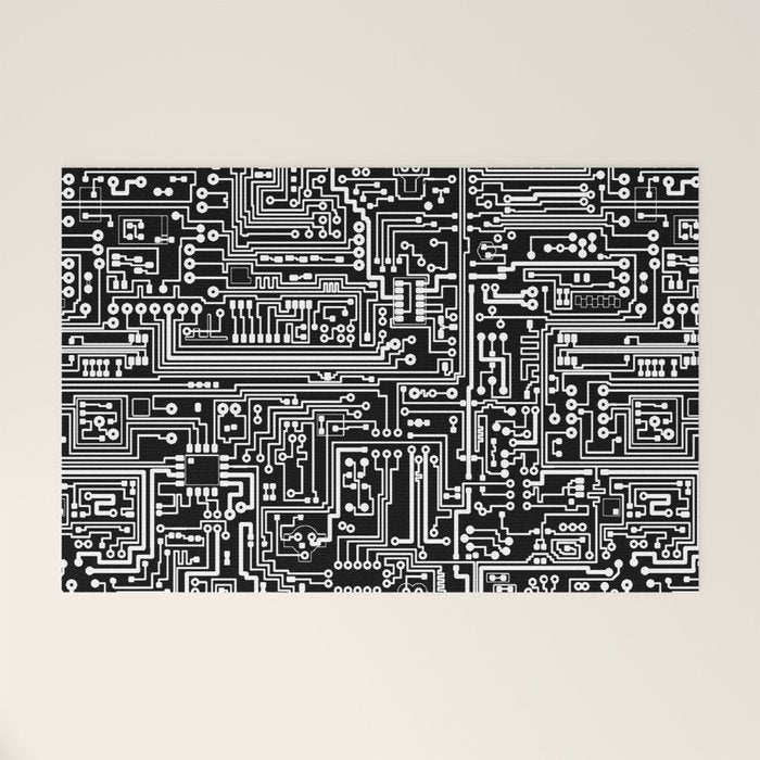Circuit Board on Black Welcome Mat Gallery Image 1