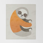 Whimsy Sloth Throw Blanket Gallery Image 2