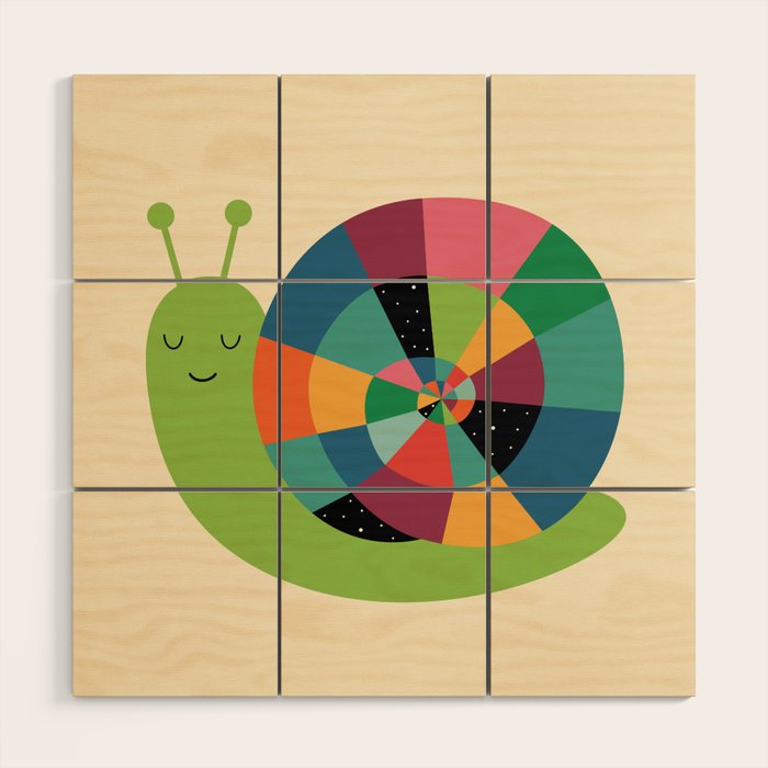 Snail Time Wood Wall Art Gallery Image 1