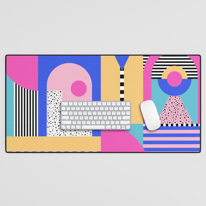Memphis pattern 96 - 80s / 90s Retro Desk Mat Gallery Image 1
