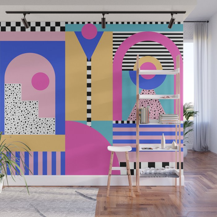Memphis pattern 96 - 80s / 90s Retro Wall Mural Gallery Image 1