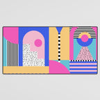 Memphis pattern 96 - 80s / 90s Retro Desk Mat Gallery Image 3